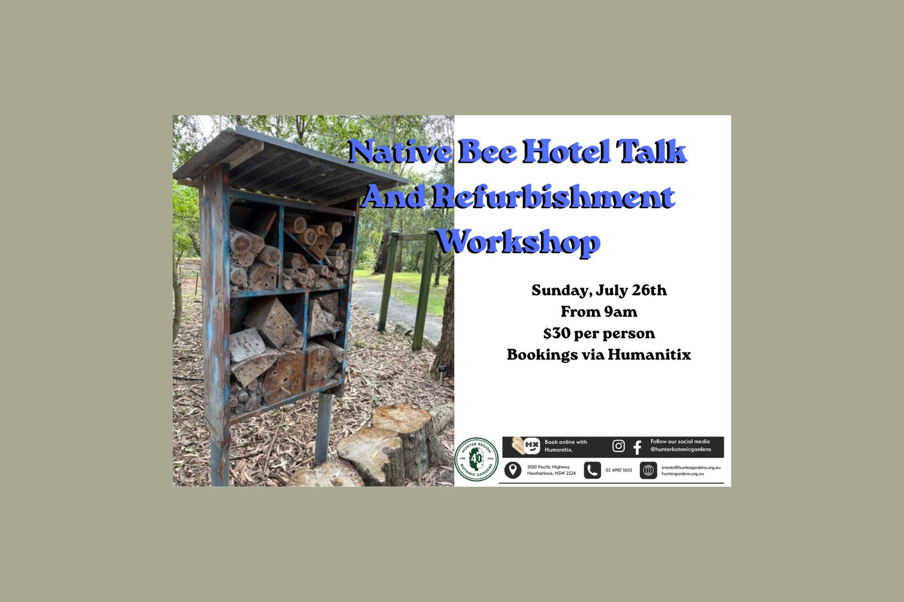 native bee hotel talk July 26